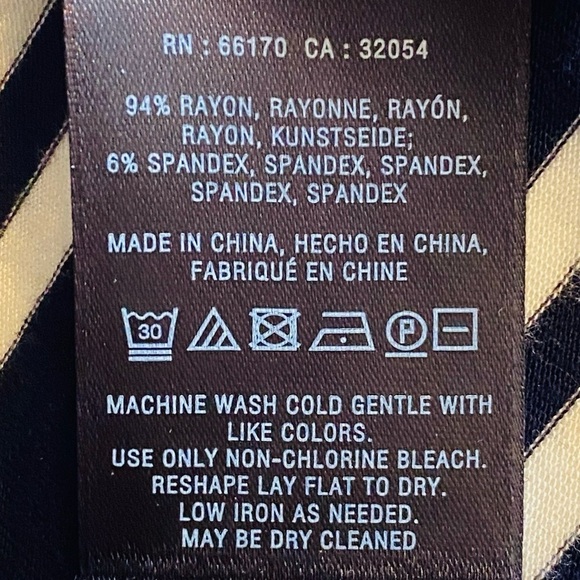 Maeve Anthropologie Navy Blue White Striped Nautical Marine Dress Size Small - Picture 14 of 15